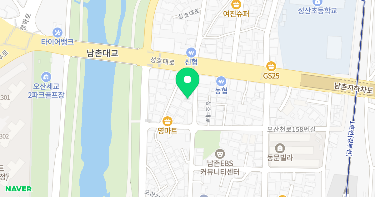 (612-31) 위치 지도 - 경기도 오산시 성호대로28번길 6