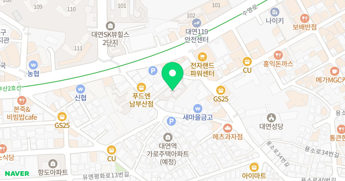 린다비스타 위치 지도 - 부산광역시 남구 수영로266번길 15-1