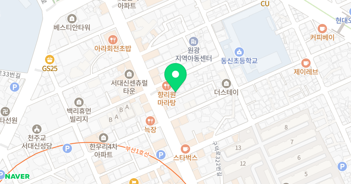미라지 위치 지도 - 부산광역시 서구 구덕로 330-11