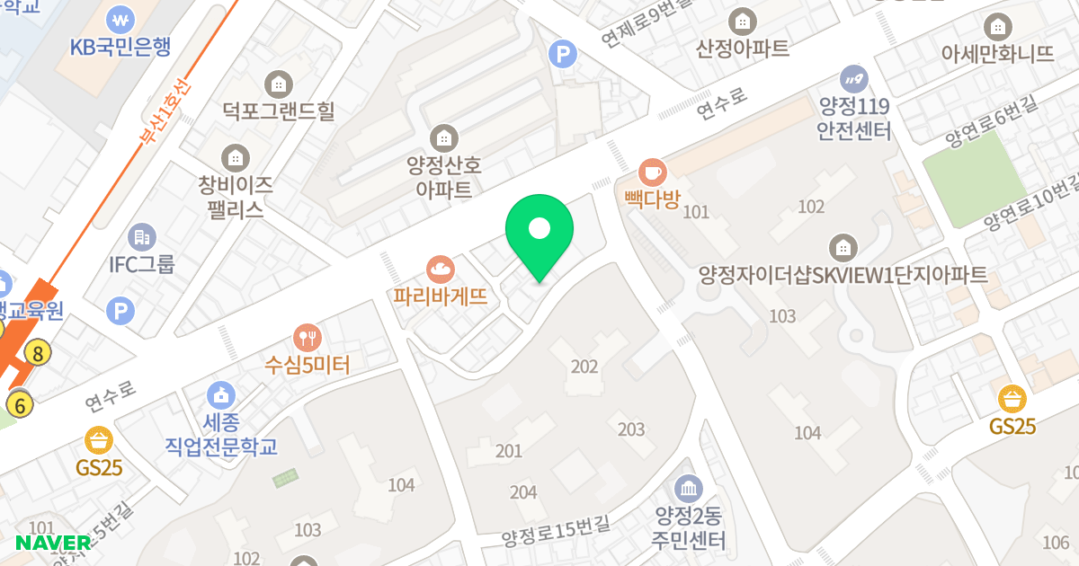 라온누리빌 위치 지도 - 부산광역시 부산진구 양정로3번길 23