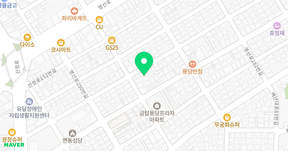 행복타워오피스텔 위치 지도 - 전라남도 목포시 산정로142번길 28-1