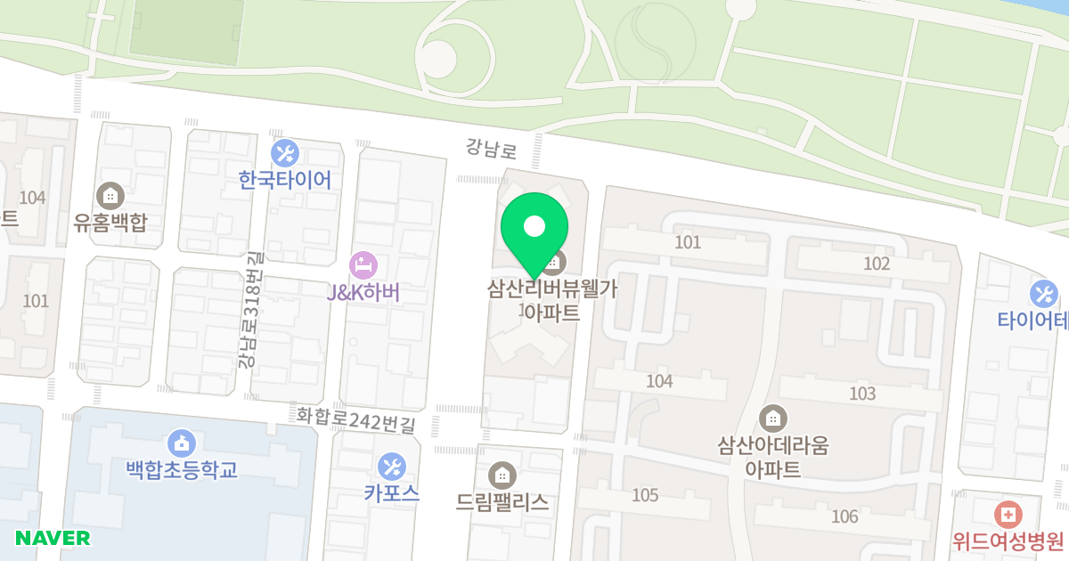 삼산리버뷰웰가 위치 지도 - 울산광역시 남구 정동로 142