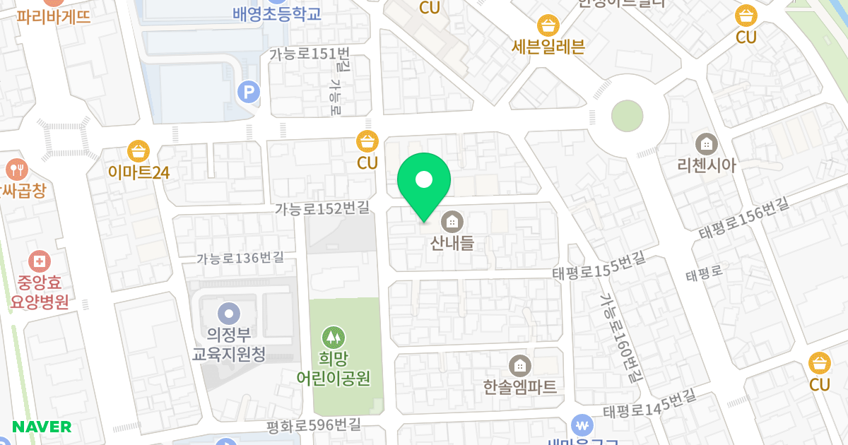 산내들 빌라트 위치 지도 - 경기도 의정부시 가능로152번길 9-6