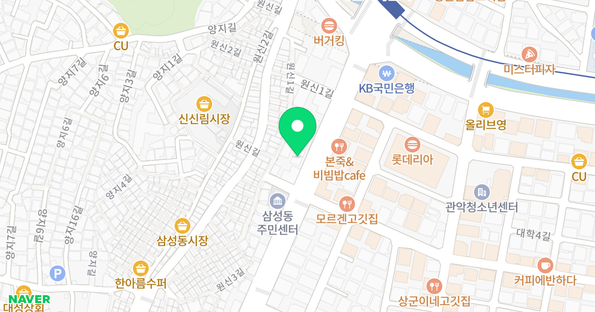 (1526-5) 위치 지도 - 서울특별시 관악구 호암로 593