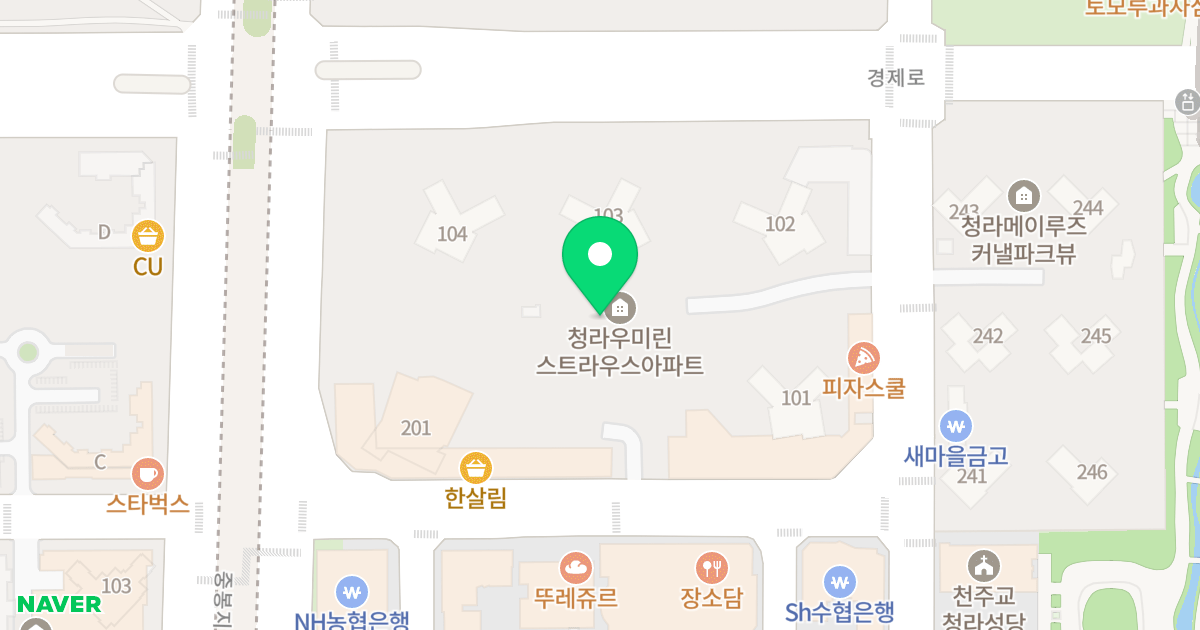 청라린스트라우스 위치 지도 - 인천광역시 서구 청라라임로 85