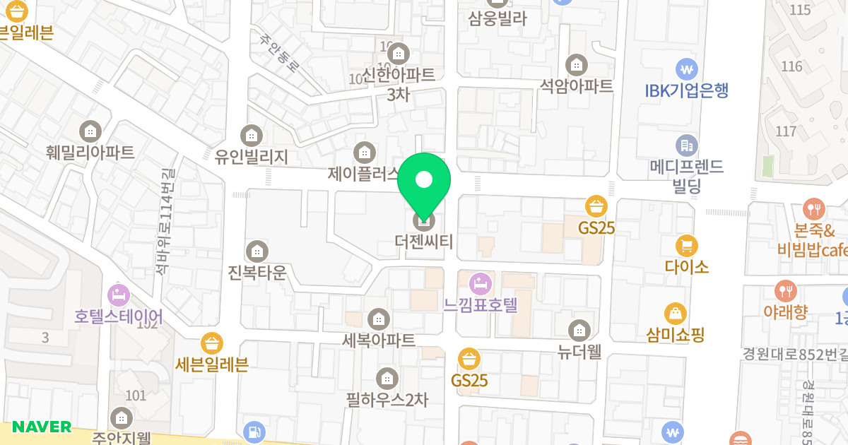 더젠씨티 위치 지도 - 인천광역시 미추홀구 경인로425번길 31