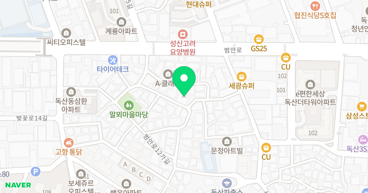 몽삐에뜨2차 위치 지도 - 서울특별시 금천구 범안로14길 9-13