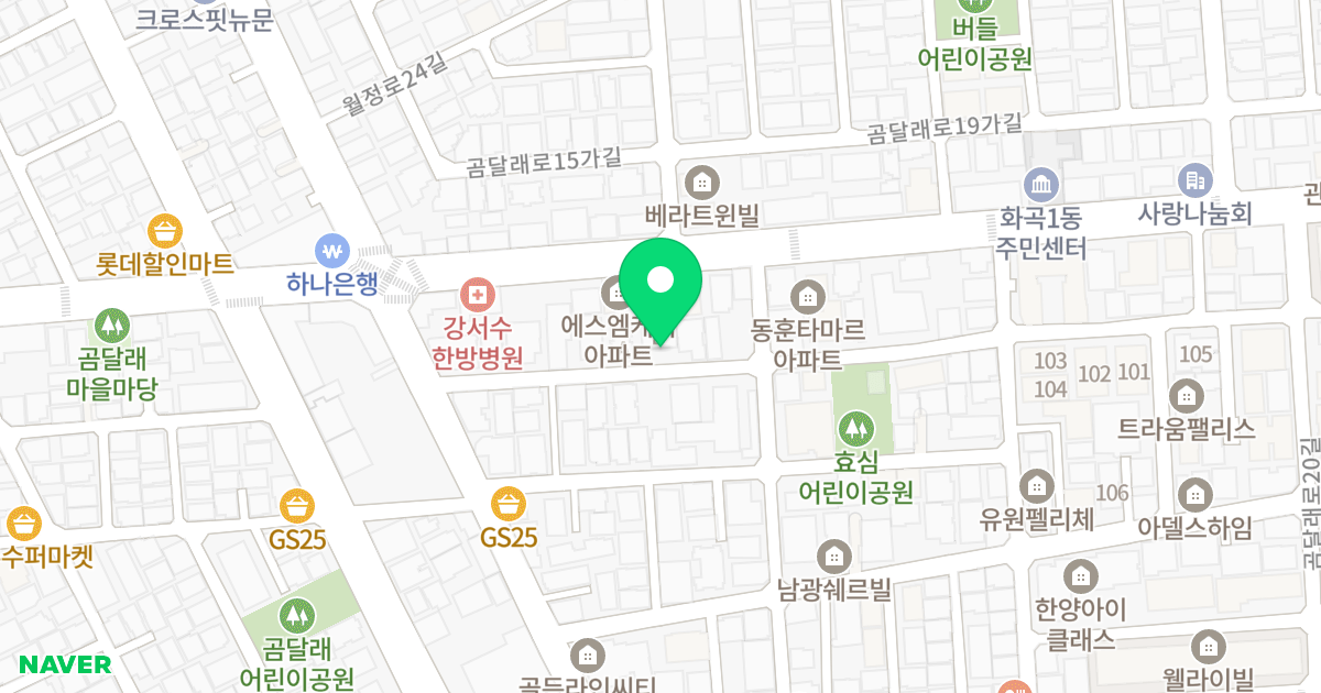 웰타운B 위치 지도 - 서울특별시 강서구 월정로20길 19