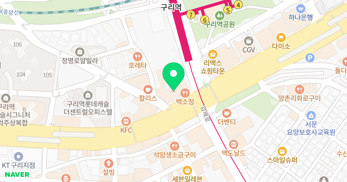 쌍용플래티넘선스타워 위치 지도 - 경기도 구리시 경춘로 229