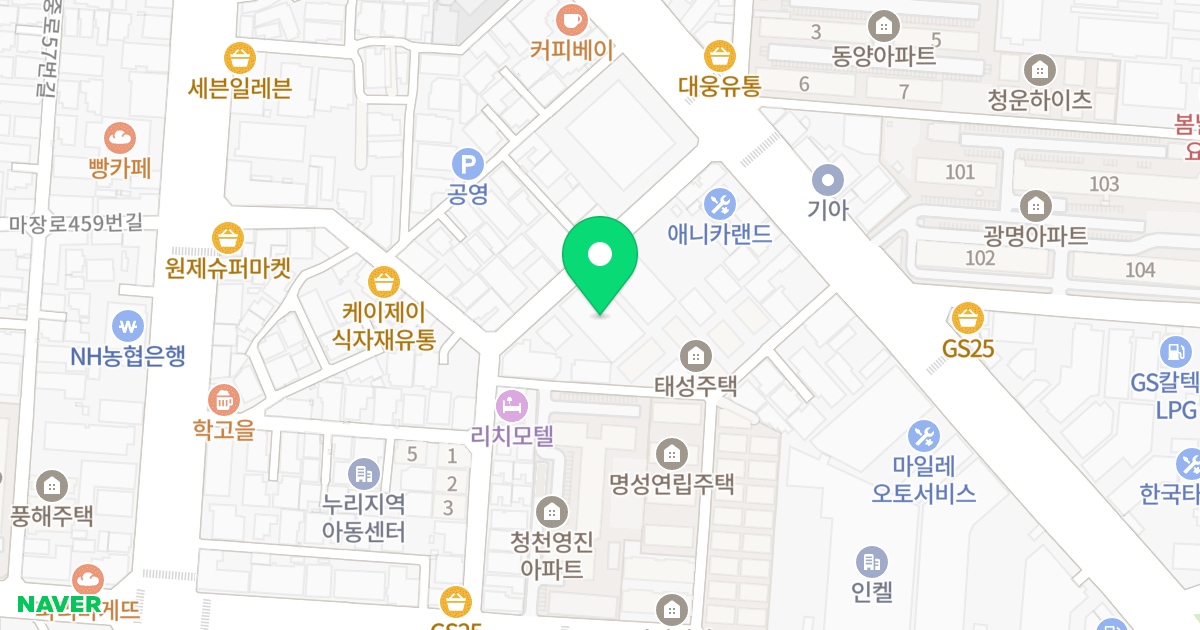 우성힐타운 위치 지도 - 인천광역시 부평구 평천로142번길 17
