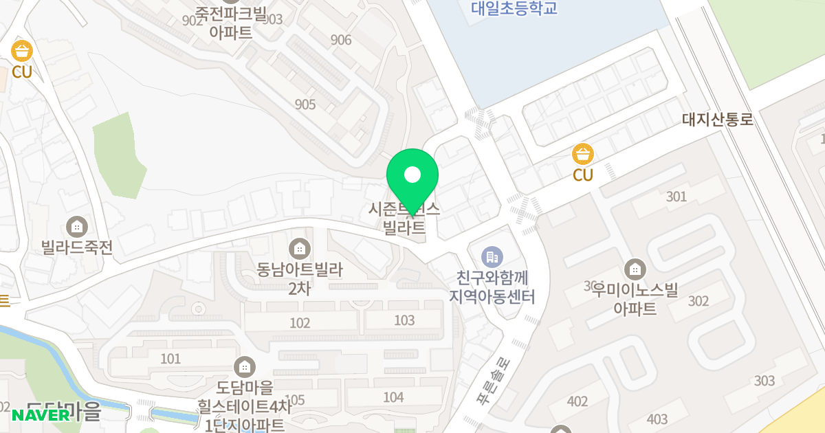 시즌트윈빌 A동 위치 지도 - 경기도 용인시 수지구 달맞이로 61