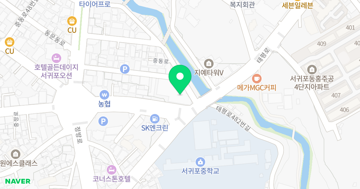 선경오피스텔 위치 지도 - 제주특별자치도 서귀포시 중정로 123