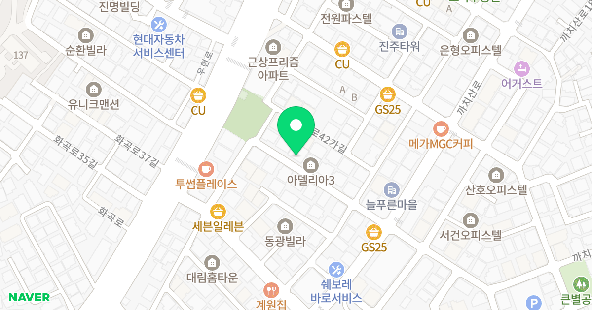 아델리아Ⅳ 위치 지도 - 서울특별시 강서구 까치산로11길 22