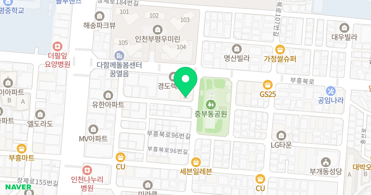 빌리지M 위치 지도 - 인천광역시 부평구 부흥북로96번길 8