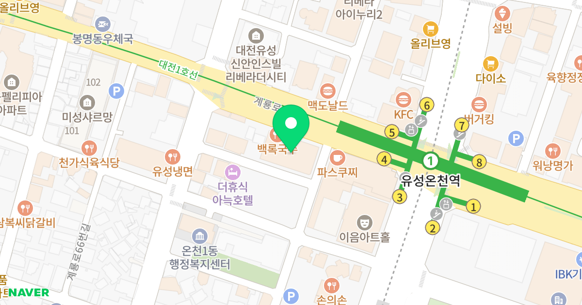 레자미3차 도시형생활주택 위치 지도 - 대전광역시 유성구 계룡로 84