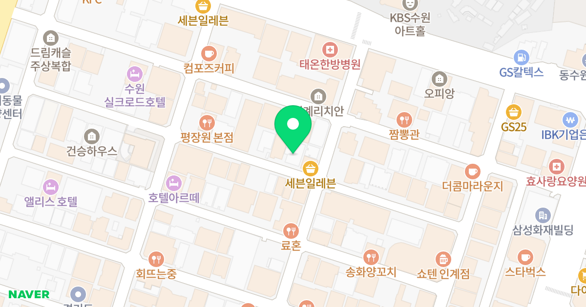 (1034-6) 위치 지도 - 경기도 수원시 팔달구 인계로108번길 27-23