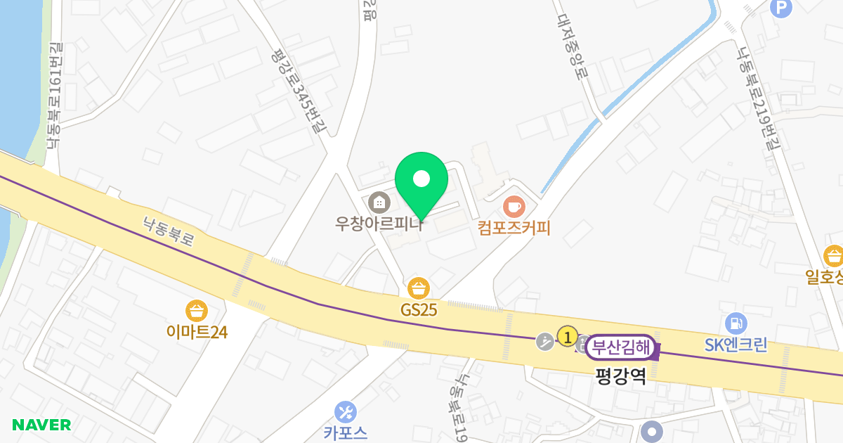 우창팰리스 위치 지도 - 부산광역시 강서구
