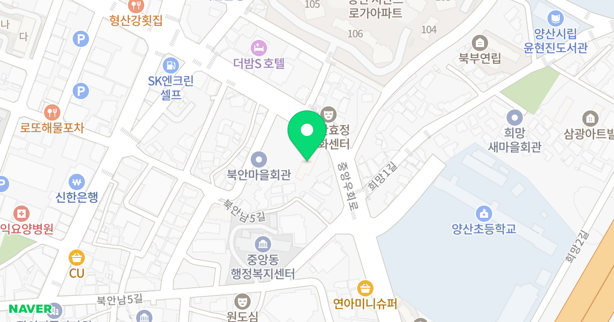 푸르나아파트 위치 지도 - 경상남도 양산시 중앙우회로 111