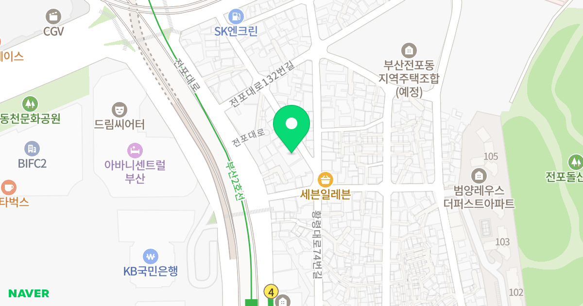 디아이하우스 위치 지도 - 부산광역시 부산진구