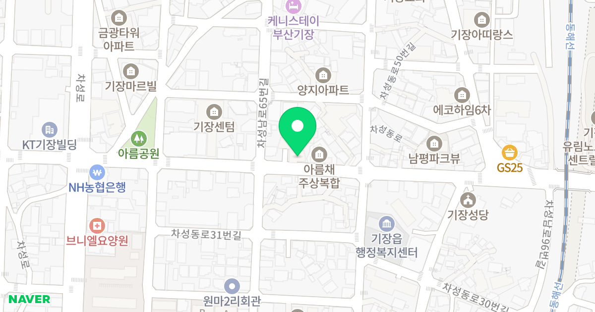 동부산 어반리움 위치 지도 - 부산광역시 기장군 기장읍 차성남로 69