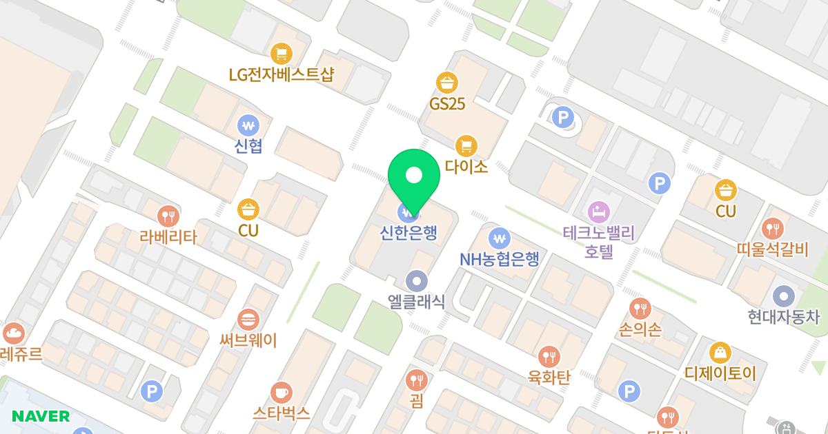 DTVan-S 위치 지도 - 대전광역시 유성구 테크노중앙로 50