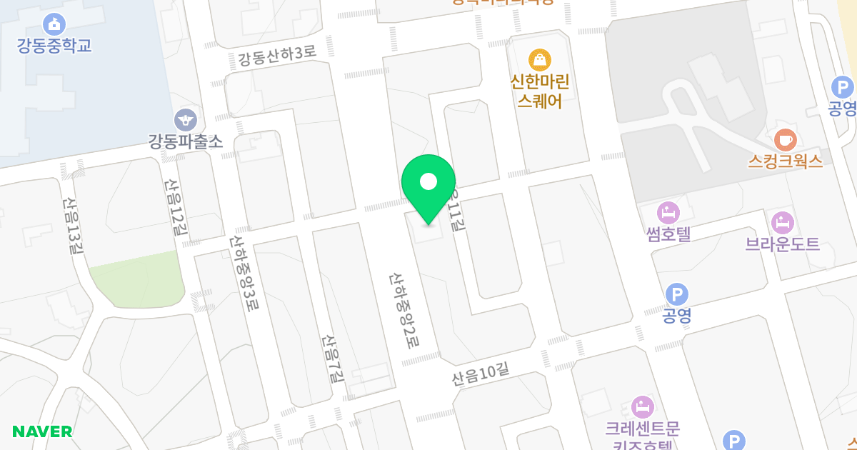 () 위치 지도 - 울산광역시 북구 산하중앙2로 204