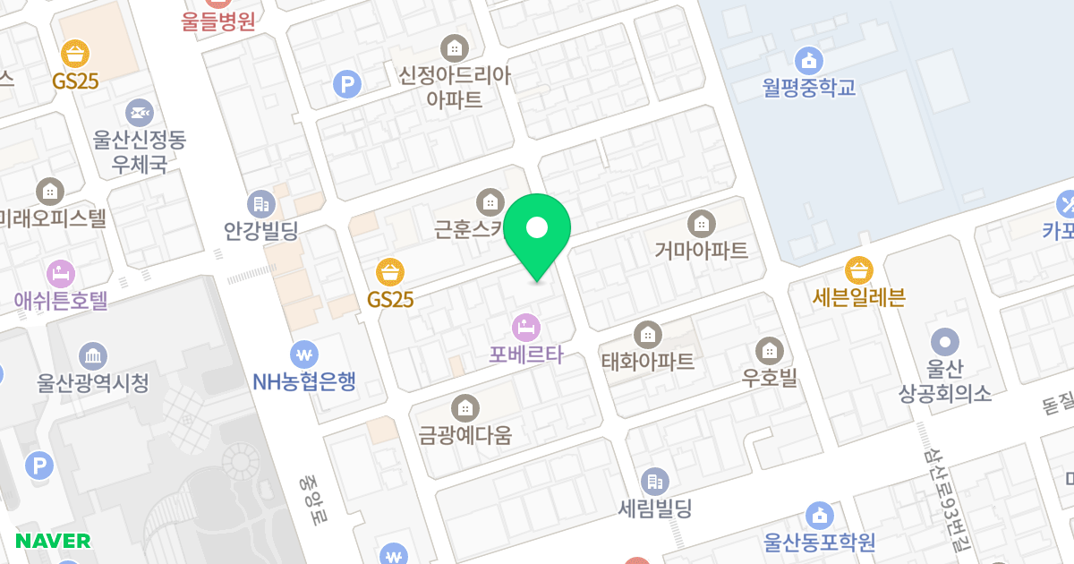 신정 센텀메르빌 위치 지도 - 울산광역시 남구 돋질로81번길 13