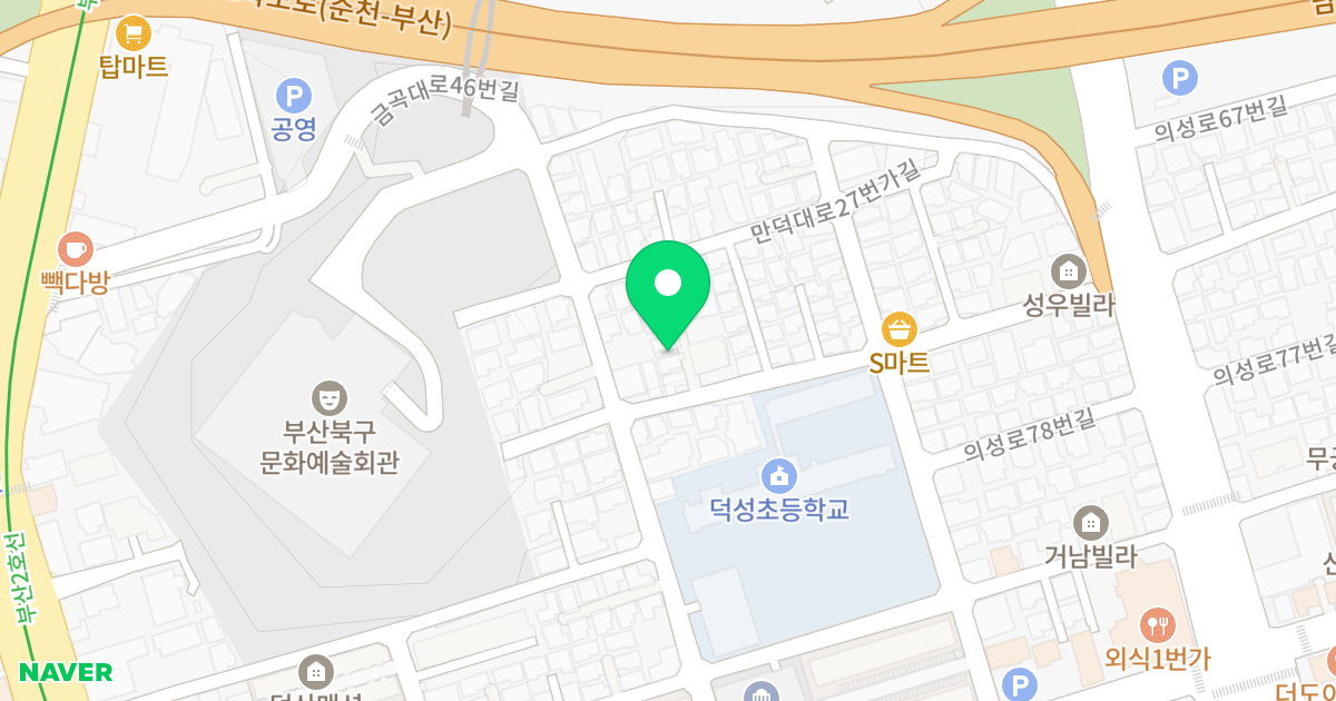 한청그라시아 위치 지도 - 부산광역시 북구 의성로74번길 40
