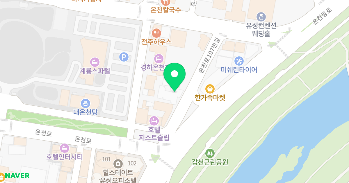 해나래 위치 지도 - 대전광역시 유성구 온천로107번길 19