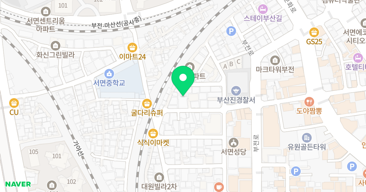 병산프리덤 위치 지도 - 부산광역시 부산진구