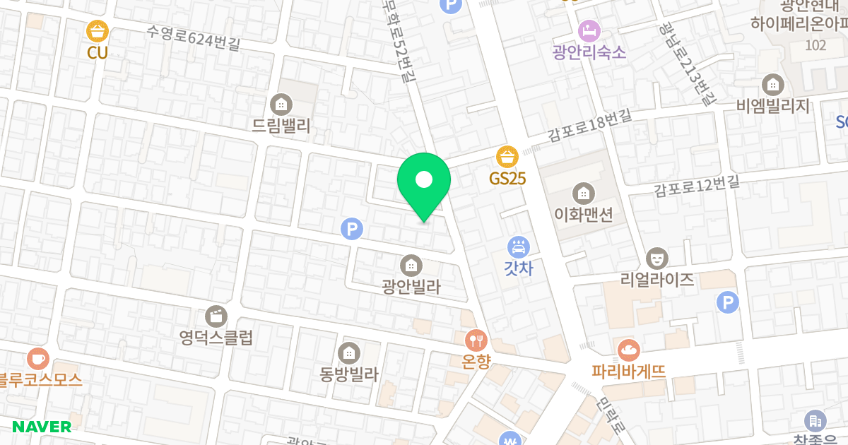 화담파크밸리 위치 지도 - 부산광역시 수영구 무학로52번길 36-5