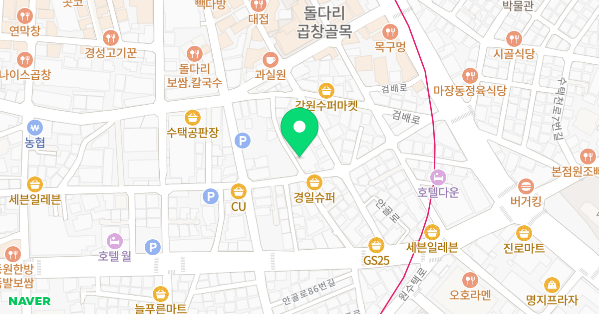 구리더케이타워 위치 지도 - 경기도 구리시 안골로97번길 17-6