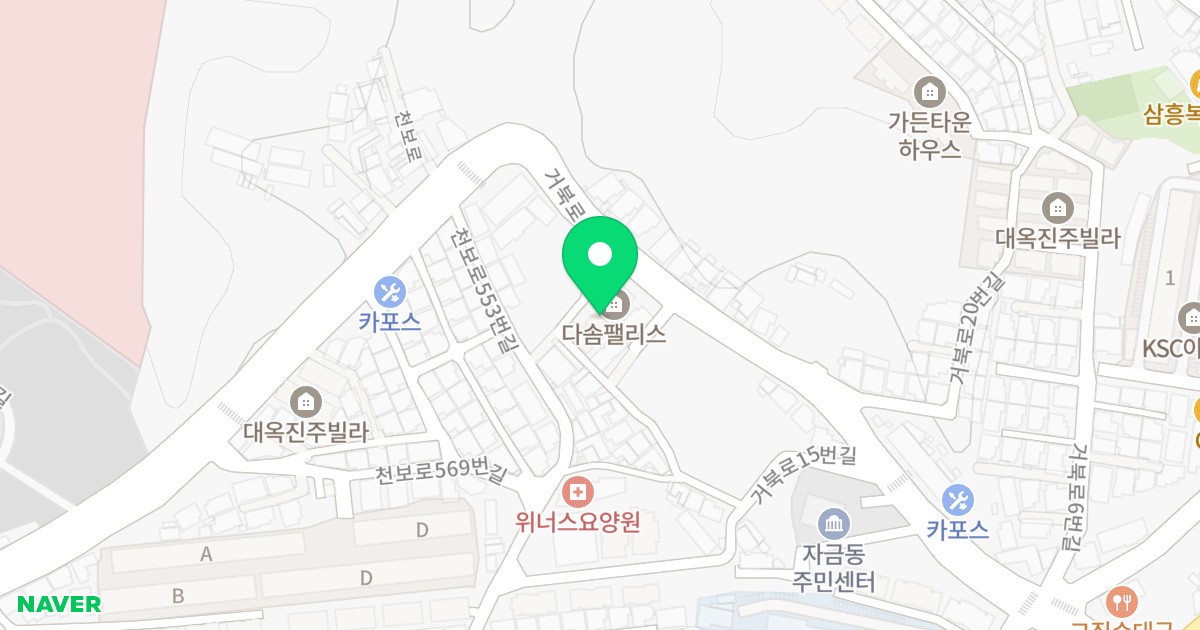 다솜팰리스 위치 지도 - 경기도 의정부시 거북로 31