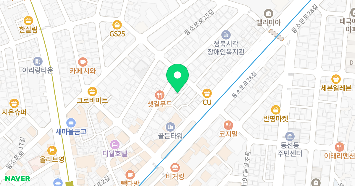(132) 위치 지도 - 서울특별시 성북구 동소문로25길 5-6