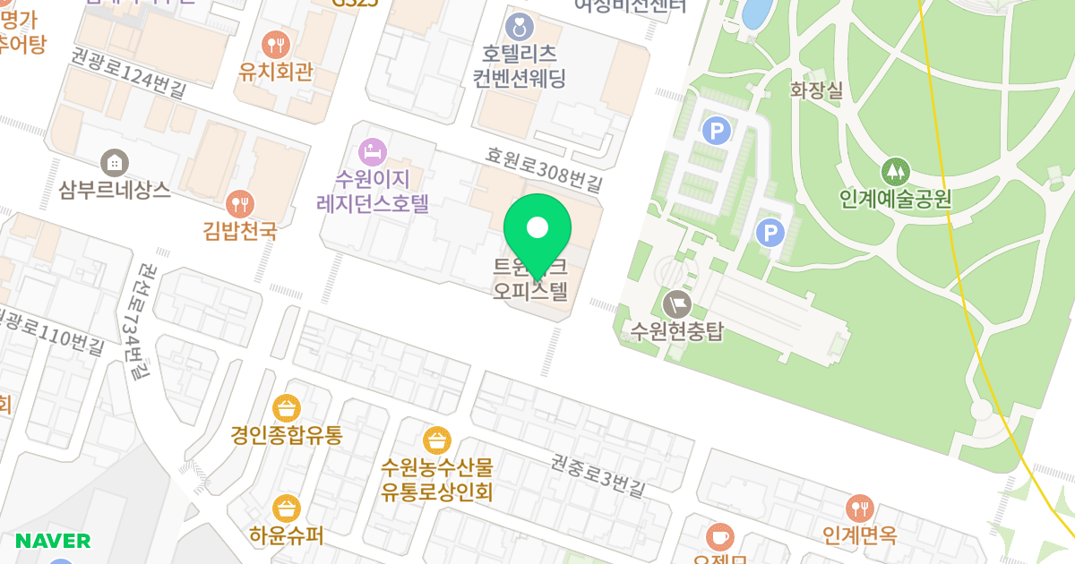 트윈파크비동 위치 지도 - 경기도 수원시 팔달구 권선로 753