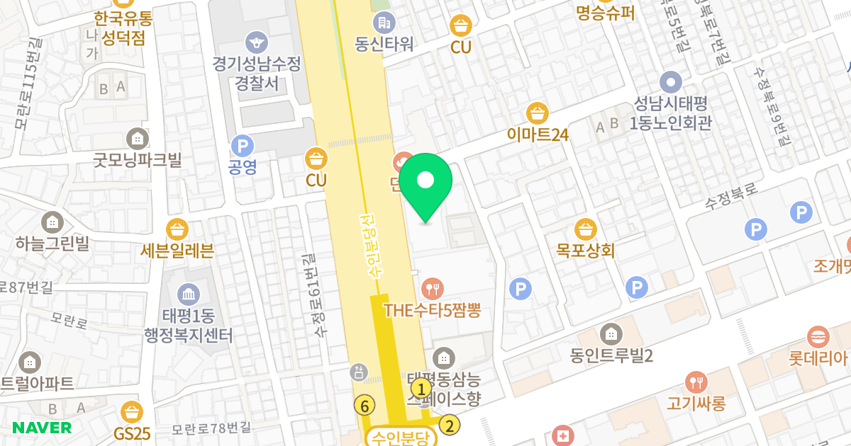 코지팰리스 위치 지도 - 경기도 성남시 수정구 성남대로 1246