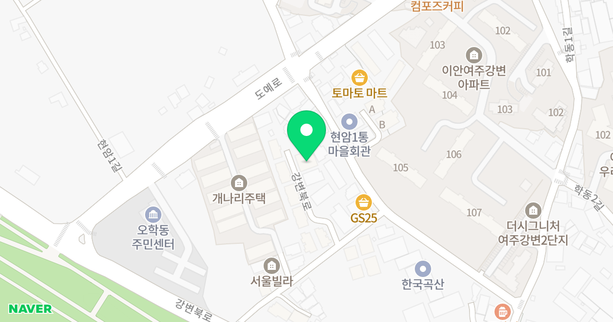 한강타운 위치 지도 - 경기도 여주시