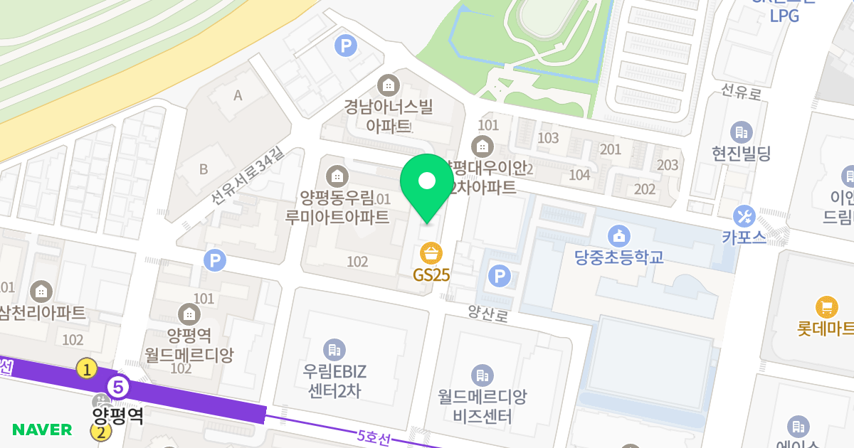 클라우드타워 위치 지도 - 서울특별시 영등포구 양산로9길 13