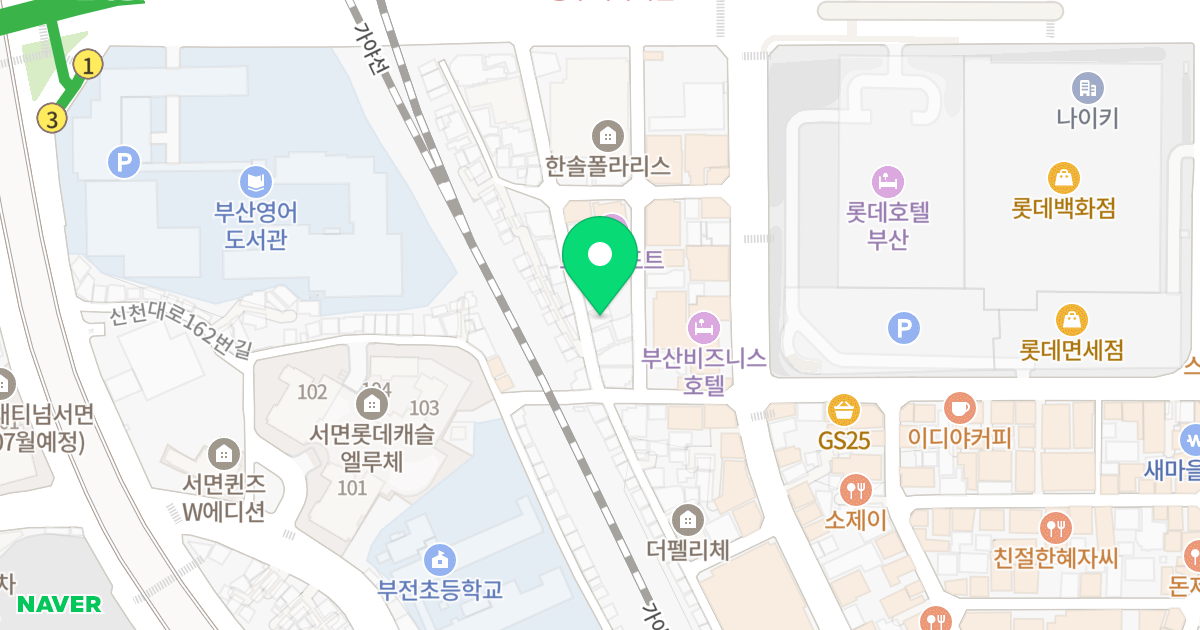 이즈하임 오피스텔 위치 지도 - 부산광역시 부산진구 가야대로750번길 27