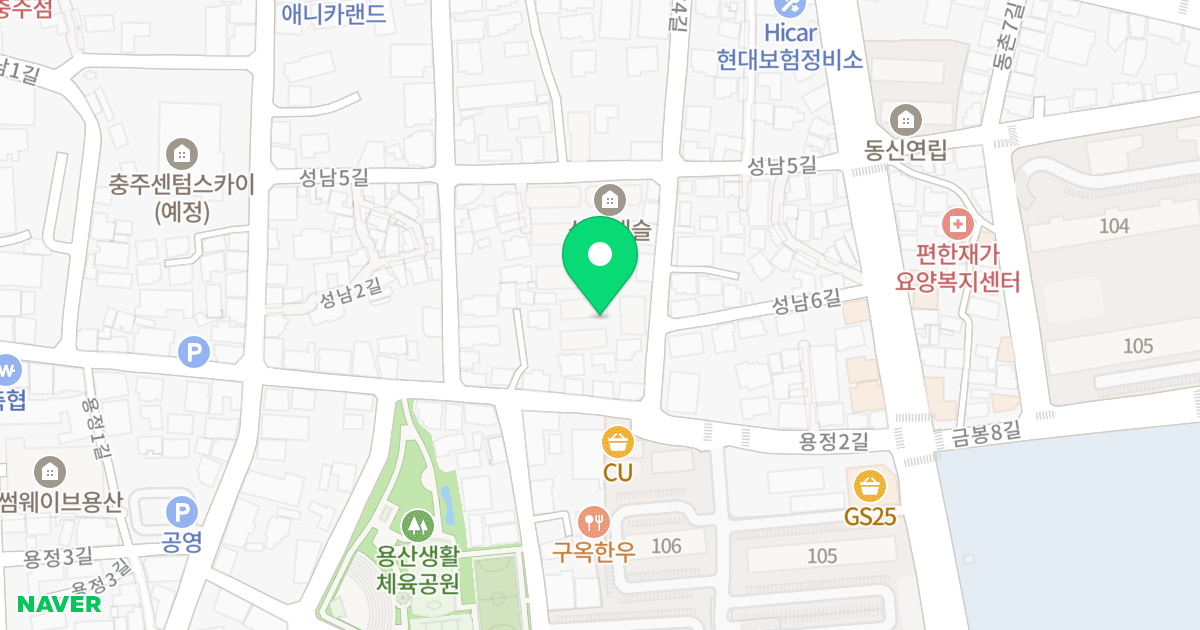 시온타워빌리지 위치 지도 - 충청북도 충주시 성남4길 5