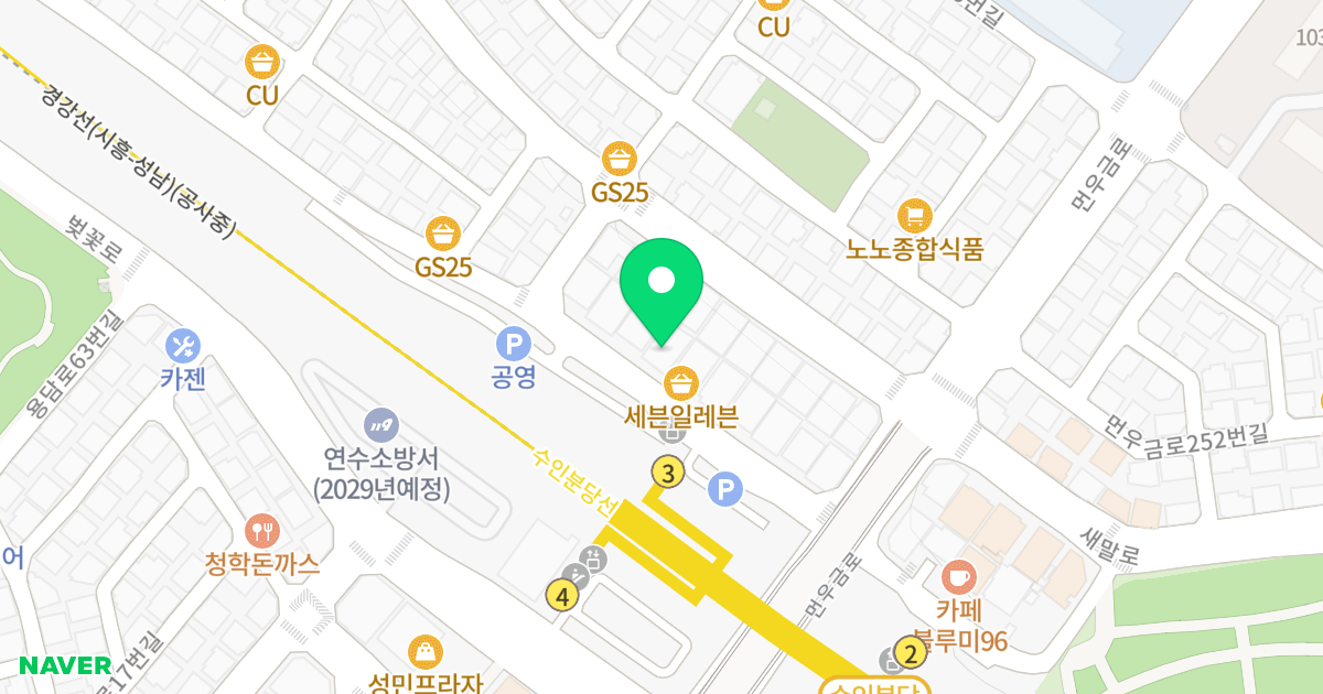 태현빌딩 위치 지도 - 인천광역시 연수구 함박뫼로50번길 89