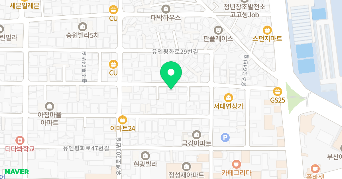 썬샤인빌4 위치 지도 - 부산광역시 남구 용소로64번길 35