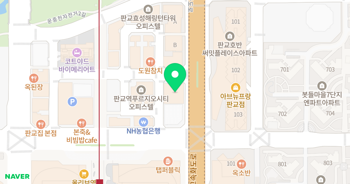 SG타워 위치 지도 - 경기도 성남시 분당구 대왕판교로606번길 47