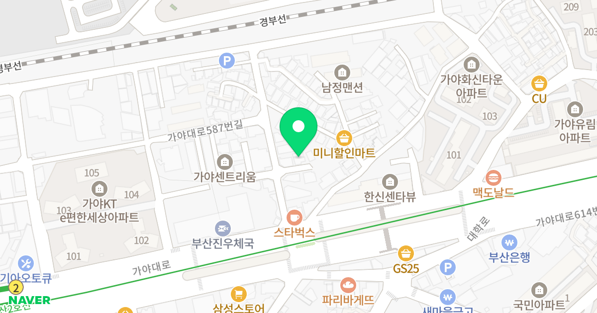 태영아너스퀸 위치 지도 - 부산광역시 부산진구 가야대로587번길 14-1