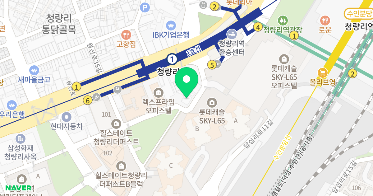 청량리 창보리버리치 1차 위치 지도 - 서울특별시 동대문구 답십리로1길 39-5