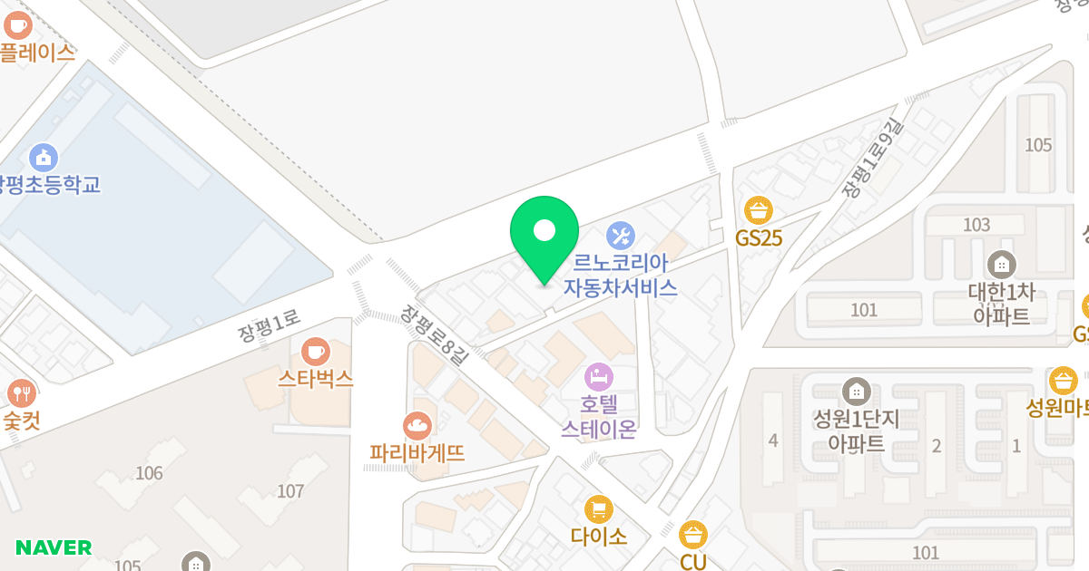 태일오피스텔 위치 지도 - 경상남도 거제시 장평1로9길 26