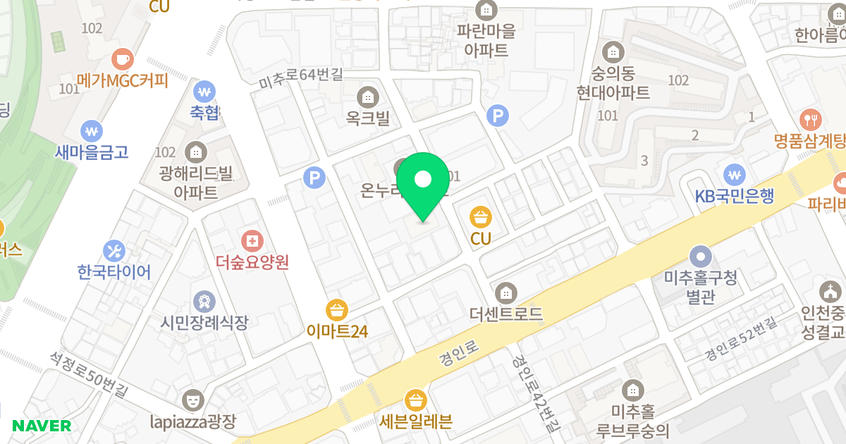 솔라리움 위치 지도 - 인천광역시 미추홀구 경인로41번길 15