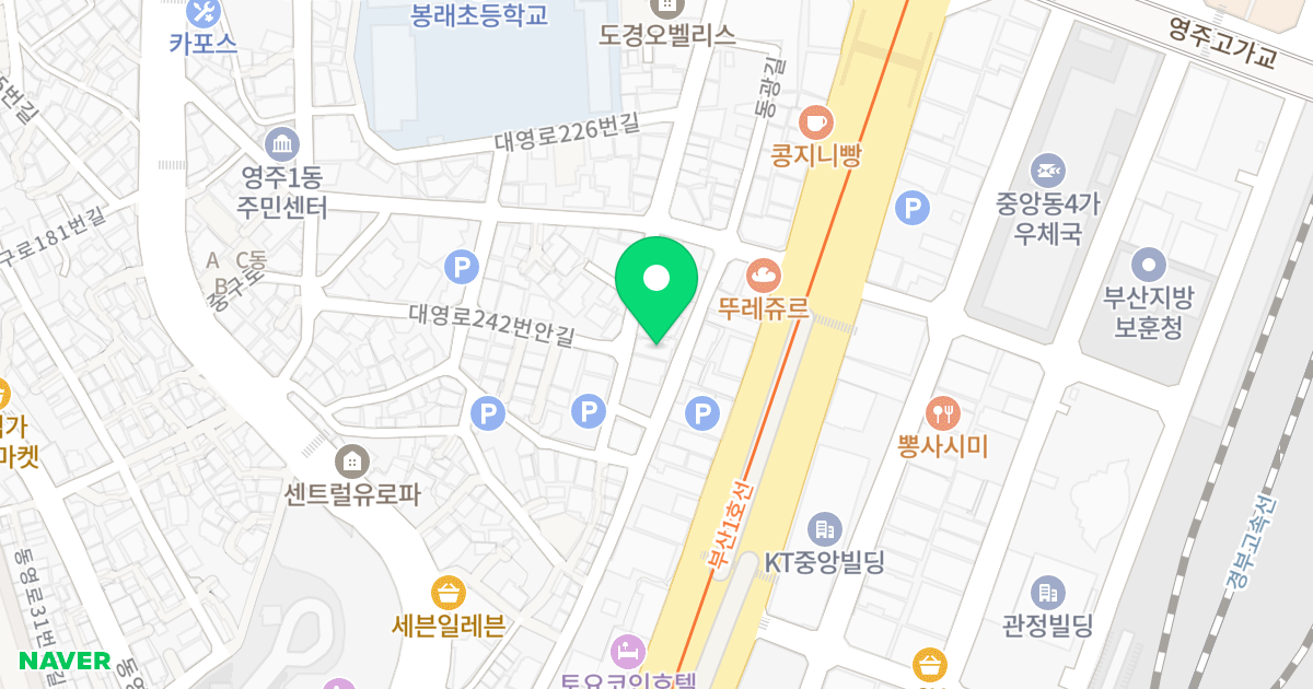 (619-6) 위치 지도 - 부산광역시 중구 동광길 175