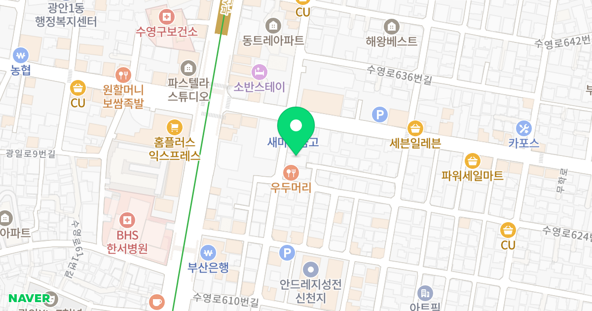 골든시티빌 위치 지도 - 부산광역시 수영구 무학로10번길 7