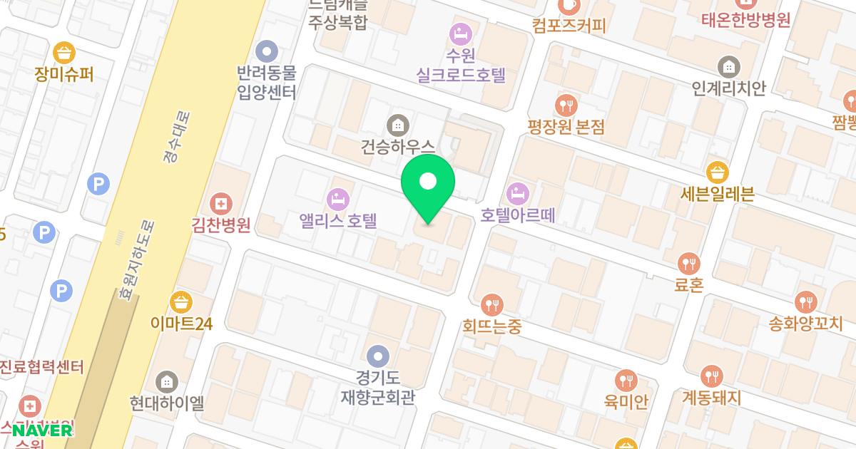 인계동 1024-3 공동주택 위치 지도 - 경기도 수원시 팔달구 인계로94번길 39-22